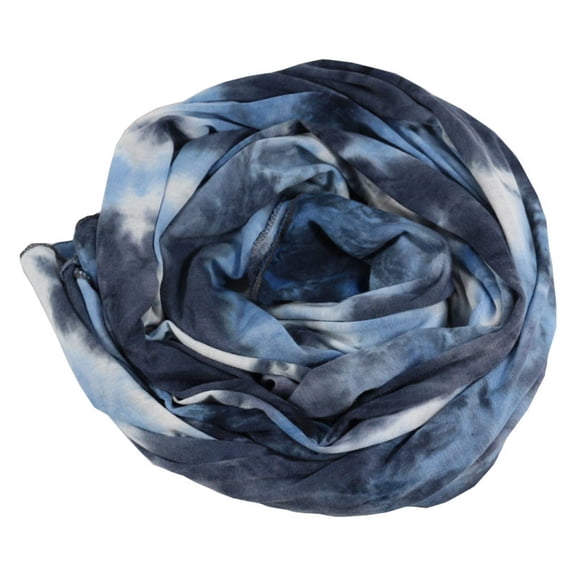 Duoif Hair Scarf Head Wraps for Women, Women Scarf Fashion Knot Hat Cap Tie-Dye Multifunction Turban Printed Head Scarf Navy