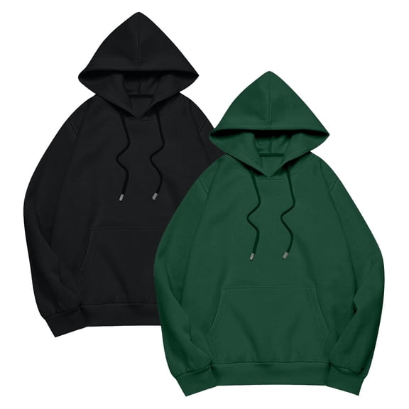 Duoif Hoodies for Women Unisex 2Pc Sweatshirt Set - Fashion Casual with Pockets Womens Tops Red S