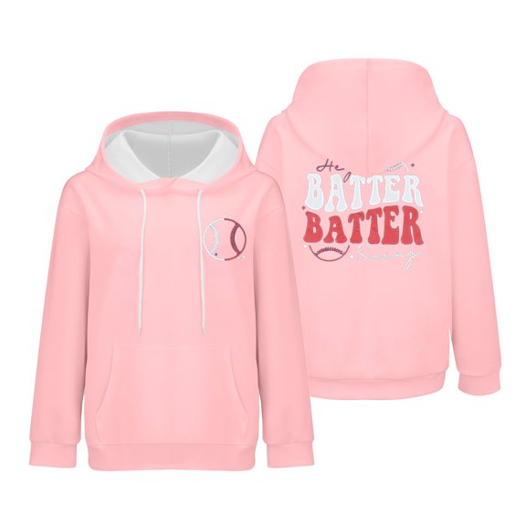 Duoif Hoodies for Women, Women's Competition Day Off-Shoulder Sweatshirt with Printed Collar Womens Fall Tops Pink XXL