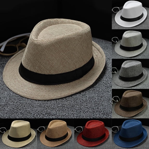 Duoif Jazz Hat, Sun Hat, Travel Hat, Hat, Fedora Coffee