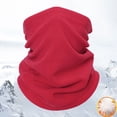 thumbnail image 1 of Duoif Neck Gaiter, Autumn and Winter Fleece Elastic Warm Neck Cover Outdoor Cold Proof Women's Cover Head and Neck Cover Extended Lightweight for Motorcycle Snowboard Neck Warmer Red, 1 of 3