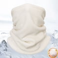 thumbnail image 1 of Duoif Neck Gaiter, Autumn and Winter Fleece Elastic Warm Neck Cover Outdoor Cold Proof Women's Cover Head and Neck Cover Extended Lightweight for Motorcycle Snowboard Neck Warmer White, 1 of 3