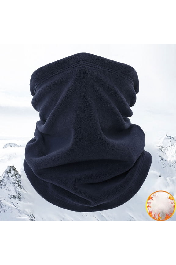 Neck Gaiter, Autumn and Winter Fleece Elastic Warm Neck Cover Outdoor Cold Proof Women's Cover Head and Neck Cover Extended Lightweight for Motorcycle Snowboard Neck Warmer Navy