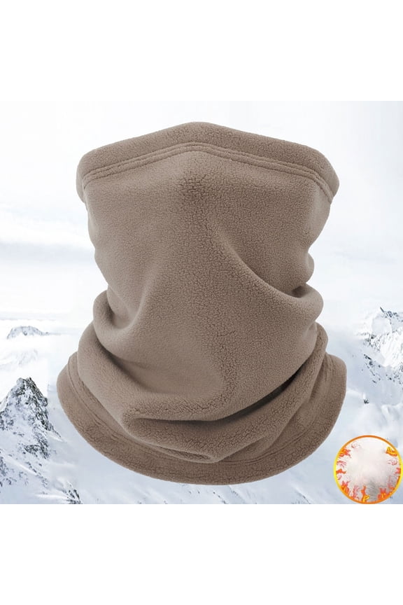 Neck Gaiter, Autumn and Winter Fleece Elastic Warm Neck Cover Outdoor Cold Proof Women's Cover Head and Neck Cover Extended Lightweight for Motorcycle Snowboard Neck Warmer Coffee
