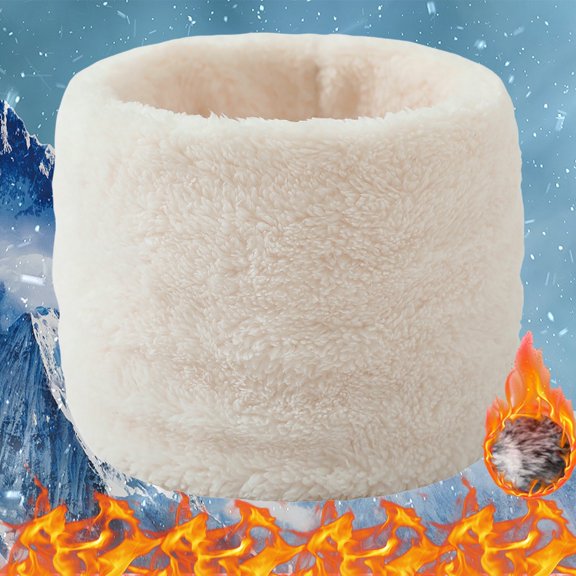 Duoif Neck Warmer, Autumn and Winter Thick Women's Singles Trap Head High Neck Neck Cover Anti Cold Plush Widening Head Cover Warm Neck Scarf Men Beige