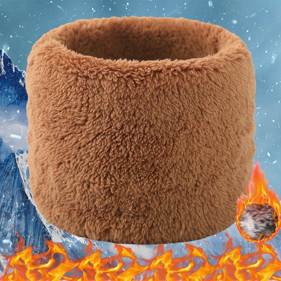 Duoif Neck Warmer, Autumn and Winter Thick Women's Singles Trap Head High Neck Neck Cover Anti Cold Plush Widening Head Cover Warm Neck Scarf Men Yellow