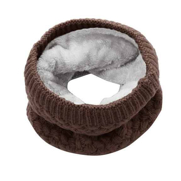 Duoif Neck Warmer, Fashion Man Winter Warm Scarf Bufanda Thickness Knitted Collar Scarf for Men Coffee