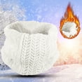 thumbnail image 1 of Duoif Neck Warmer, Neck Warm Mens Wool Bib Womens Scarf Winter Double Thick Knit Ring Unlimited Scarf Warm and Windproof Scarf Men White, 1 of 4