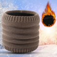 thumbnail image 1 of Duoif Neck Warmer, Neck Warm Mens Wool Bib Womens Scarf Winter Double Thick Knit Ring Unlimited Scarf Warm and Windproof Scarf for Men Khaki, 1 of 4