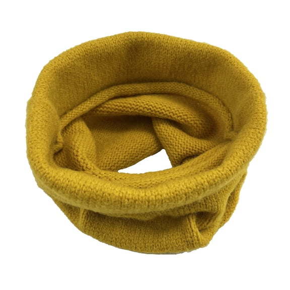 Duoif Neck Warmer, Neck Warmth Winter Warmth Scarf Double Thick Wool Windproof Scarf for Women for Men Scarf Men Yellow