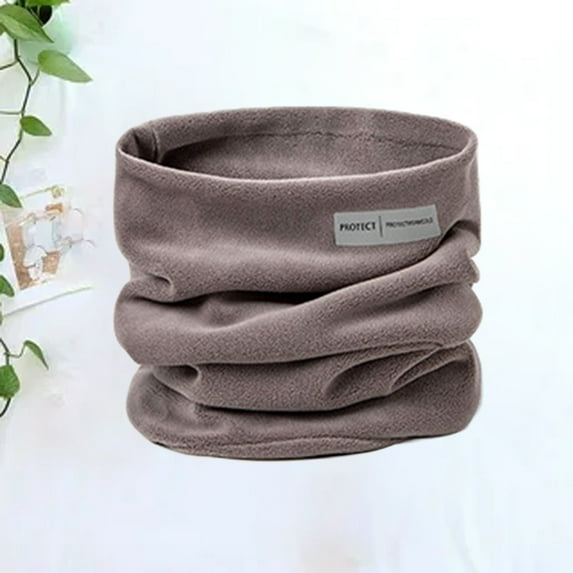 Duoif Neck Warmer, Winter Men's Household Plus Warm Neck Protector Solid Color Neckband Scarf Men A