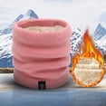 thumbnail image 1 of Duoif Neck Warmer, Winter Woolen Collar Warm Women Ski Scarf Cold Weather Men Knit Bib Double Bib Scarf for Men Pink, 1 of 4