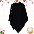 thumbnail image 1 of Duoif Poncho Shawl, Knitted Cape Shawl for Autumn and Winter Paired with High End Cover up Fashionable Early Autumn Jacket Women's Camisole Shawl Wraps for Women Black, 1 of 3