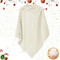 thumbnail image 1 of Duoif Poncho Shawl, Knitted Cape Shawl for Autumn and Winter Paired with High End Cover up Fashionable Early Autumn Jacket Women's Camisole Shawl Wraps for Women White, 1 of 3