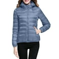 thumbnail image 1 of Duoif Puffer Jacket Womens Warm Lightweight Jacket Hooded Windproof Coat with Recycled Insulation Winter Slim Short Hooded Warm White Duck Down Coat Outerwear Womens Jacket B XXXXL, 1 of 2