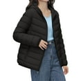 thumbnail image 1 of Duoif Puffer Jacket Womens, Women's Casual Feather Lightweight 90 down Jacket Can Be Stored Solid Color down Jacket with Storage Bag for Winter Jackets for Women Black L, 1 of 4