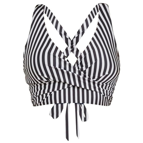 Duoif Push up Bikini Top, Women Swimwear Tops Underwire Full Coverage Bikini Top up Swim Crop Top Tie Back Bathing Suit Top Womens Bikini White XL