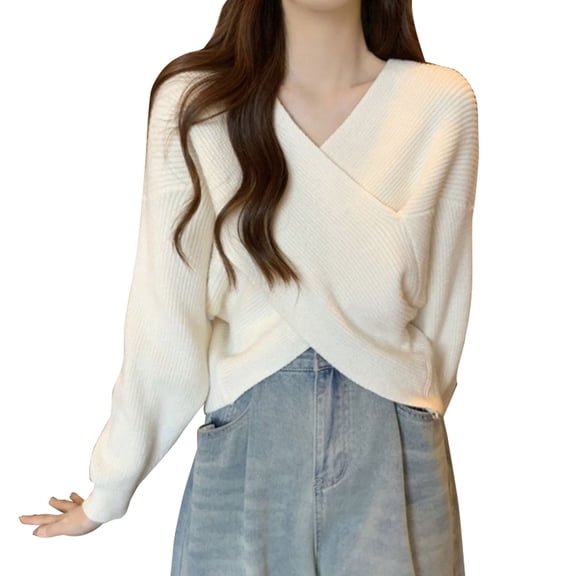 Duoif Scarf Shawl Wraps for Women Winter Sweater Scarf with Sleeves Plus Size Women Knit Sweater Tops Scarf Womens Solid Color Shawl White