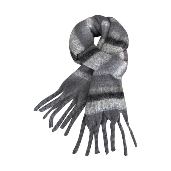 Duoif Scarf for Women Super Soft Outdoor Fashion Casual Versatile Atmosphere Warm Winter Scarf Shawl Scarf Grey