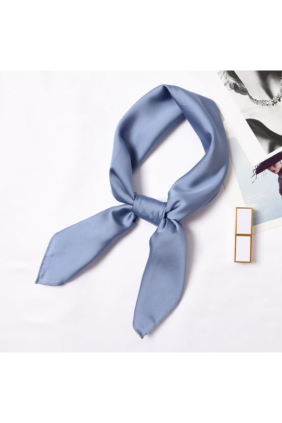 Scarves for Women Lightweight Scarf Small Scarf Wind 70*70Cm Small Scarf Silk Simpled Small Decoration Women Scarf Bandana Scarf Blue