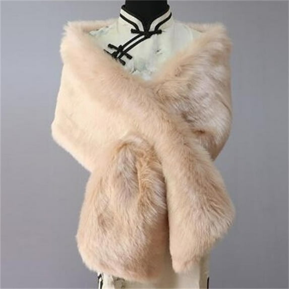 Duoif Shawl for Formal Dress Autumn Winter Cheongsam Accessories Thickened Warm Shawl Imitation Stage Performance Bridal Shawl Khaki S