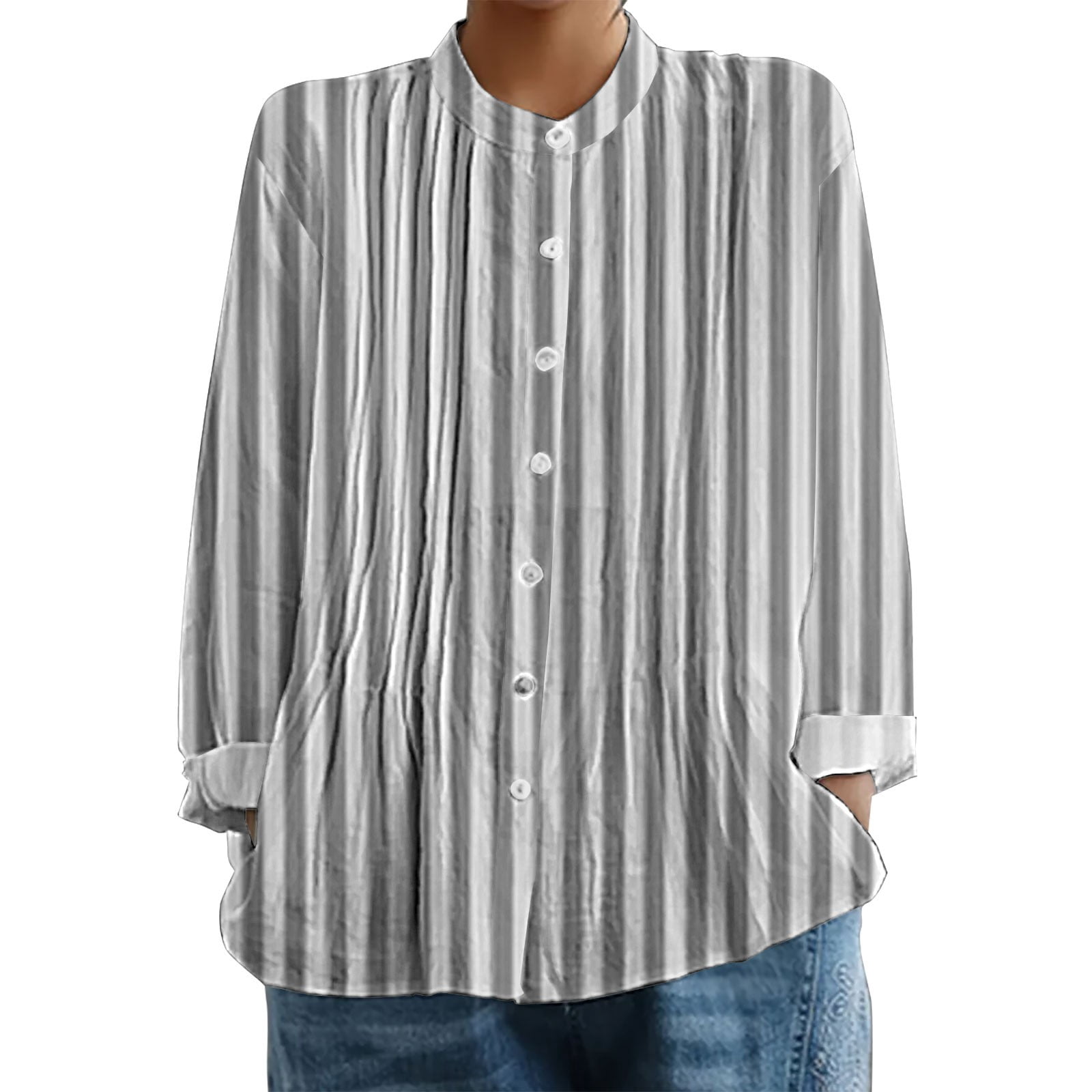Pleated Nipped Waist Shirts
