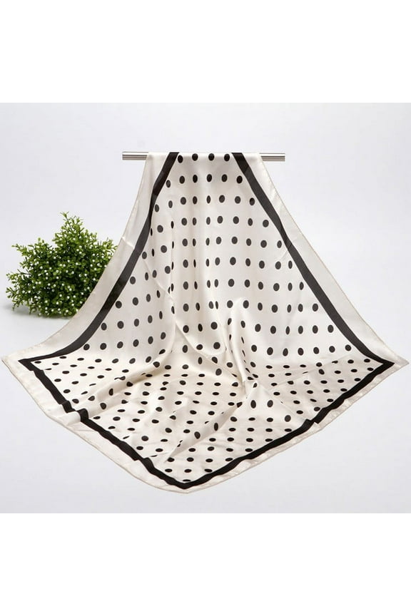 Silk Bandana, Scarf Women Protective Headband Multi-Purpose Sets– Coverage Wrap Scarf for Women White