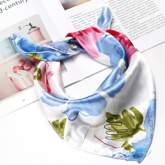 Duoif Silk Scarf for Women Headband Scarf Women Sets– Wrap Protective Multi-Purpose Coverage Scarf Bandana Scarf Multicolor4
