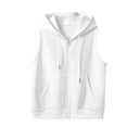 thumbnail image 1 of Duoif Sleeveless Hoodie, Women's Vest Women's Leisure Loose and Versatile Thin Cardigan Zipper Sweatshirt Vest Top for Women White L, 1 of 5