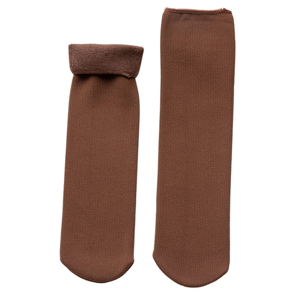 Duoif Socks for Women Double Velvet Winter Thermal Socks Close Fitting Velvet Winter Thermal Socks Thickened Soft Velvet Snow Socks Comfortable Velvet Winter Thermal Socks Womens Socks Coffee