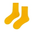 thumbnail image 1 of Duoif Socks for Women, Women's Solid Color Medium Tube Socks Light and Thin Spring and Summer Colored Multi Colored Four Season Soft Socks Womens Socks Yellow, 1 of 1