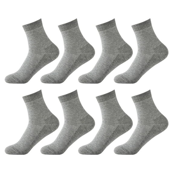 Duoif Socks for Men Mesh Mid Tube Socks Men's Cotton Socks Summer Men's Socks Black Thin Breathable Sweat Absorbing Business Socks Mens Socks Grey