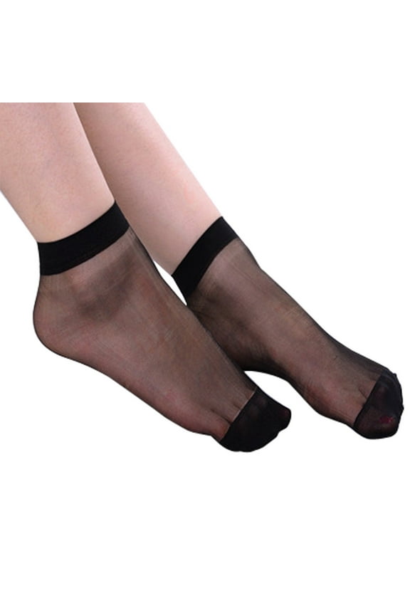 Socks for Women Pairs Girl Ankle Women Thin Silk Low Socks Cut Stockings Short 10 Elastic Socks Womens Socks Black