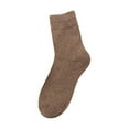 thumbnail image 1 of Duoif Socks for Women, Womens Vintage Winter Soft Warm Thick Cold Knit Wool Crew Socks Multicolor Womens Socks Coffee, 1 of 1