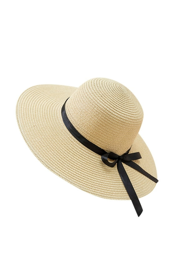 Summer Hats for Women Spring and Summer Women Beach Personality Holiday Casual Woven Sun Hat Beach Hats for Women Beige