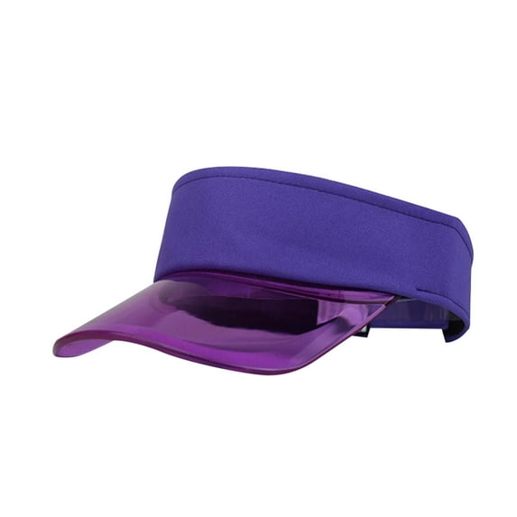 Duoif Sun Hats for Women Sun Color Cap Transparent Fashion Solid Women Visor Caps Beach Hats for Women Purple