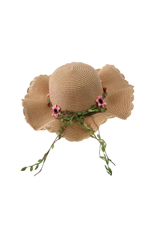 Sun Hats for Women Sun Hat Sunshade Hat Women's Summer Beach Tour Sandal Hat Hat Beach Hats for Women Khaki