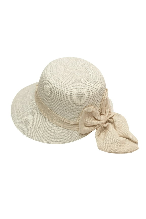 Sun Hats for Women Wide Bongrace Women Beach Hat Little Girl Sun Cap Foldable Ladies Hats Beach Hats for Women White