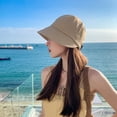 thumbnail image 1 of Duoif Sunscreen Hat for Women Adjustablebaseball Hat, Lightweight Wide Brim Hat for Hiking And Camping, Uv Protection Hat for Men And Women Khaki, 1 of 8