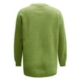 thumbnail image 1 of Duoif Sweaters for Women Trendy Women's 2025 Crew Neck Long Sleeve Casual Loose Ribbed Knit Solid Soft Pullover Sweater Tops Women's Sweaters Womens Tops Green2 S, 1 of 7