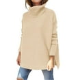 thumbnail image 1 of Duoif Sweaters for Women, Womens Sweaters Turtleneck Batwing Sleeve Loose Oversized Sweaters Chunky Knitted Pullover Sweaters for Women, Womens Sweaters A XXL, 1 of 4