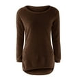 thumbnail image 1 of Duoif Sweaters for Women Trendy Womens Casual Solid Long Sleeve Jumper Sweaters Blouse Women's Sweaters Womens Tops Coffee S, 1 of 5