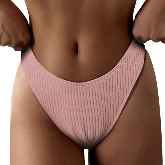 Duoif Swim Shorts Women, Bikini Bottom for Women Swimsuits High Waisted Bathing Suits High Cut Bathing Suit Bottoms Pink L