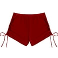 thumbnail image 1 of Duoif Swim Shorts Women, Bikini Bottoms for Women High Waist Breathable Chiffon Swim Shorts Full Coverage 2025 Summer Beach Bikini Bottoms Bathing Suit Bottoms Red XL, 1 of 3