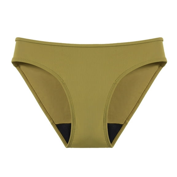 Duoif Swim Shorts Women, Women's Menstrual Physiological Swimming Leak Proof 4 Layer Menstrual Bikini Swim Bottoms Underwear Swimsuit Bottoms for Women Green M