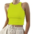 thumbnail image 1 of Duoif Tank Top for Women, Women's Cropped Tank Tops Ribbed Sleeveless Crew Neck Blouses Summer Casual Basic Tops Womens Tank Tops Womens Tops Mint Green XL, 1 of 4