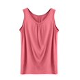 thumbnail image 1 of Duoif Tank Top for Women, Women's Spring and Summer Camisole Loose Pleated Home Top Sleeveless Inner T Shirt Base Shirt Womens Tank Tops Womens Tops Hot Pink XXXXL, 1 of 6