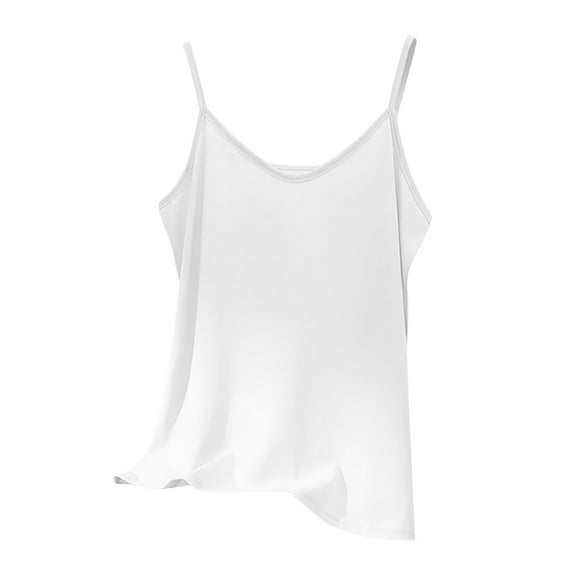 Duoif Undershirts for Women Womens Tank Tops Sleeveless Neck Loose Fit Summer Clothes Womens Tops Casual White XXL