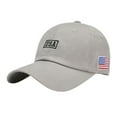 thumbnail image 1 of Duoif Unisex Usa Flag Embroidery Baseball Cap Adjustable, Grey One Size, 1 of 2