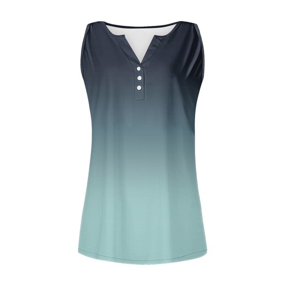 Duoif Vest Tops for Women 2025 Womens Summer Tops Cute V Neck Shirts Cold Sleeve Blouses Loose Fit Tunics Graphic Tees Womens Shirts Sky Blue S